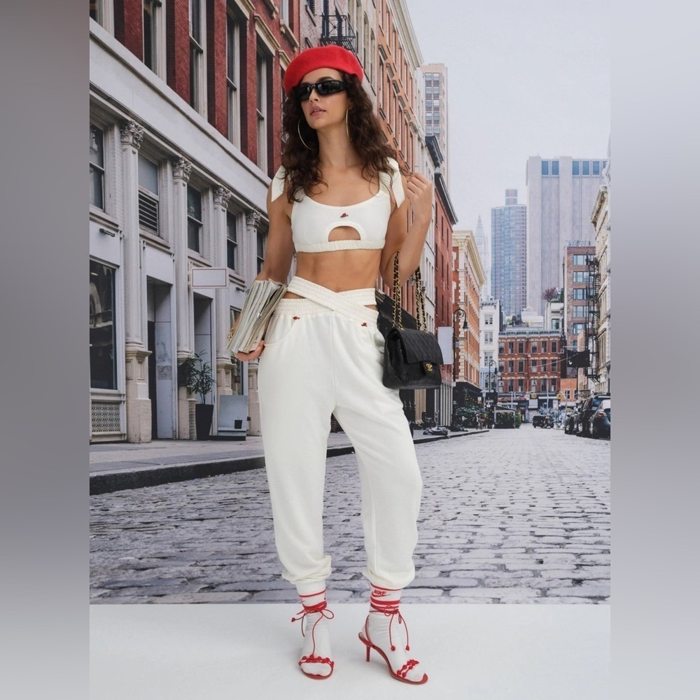 For Love and Lemons Frankie Sweatpant White 31887